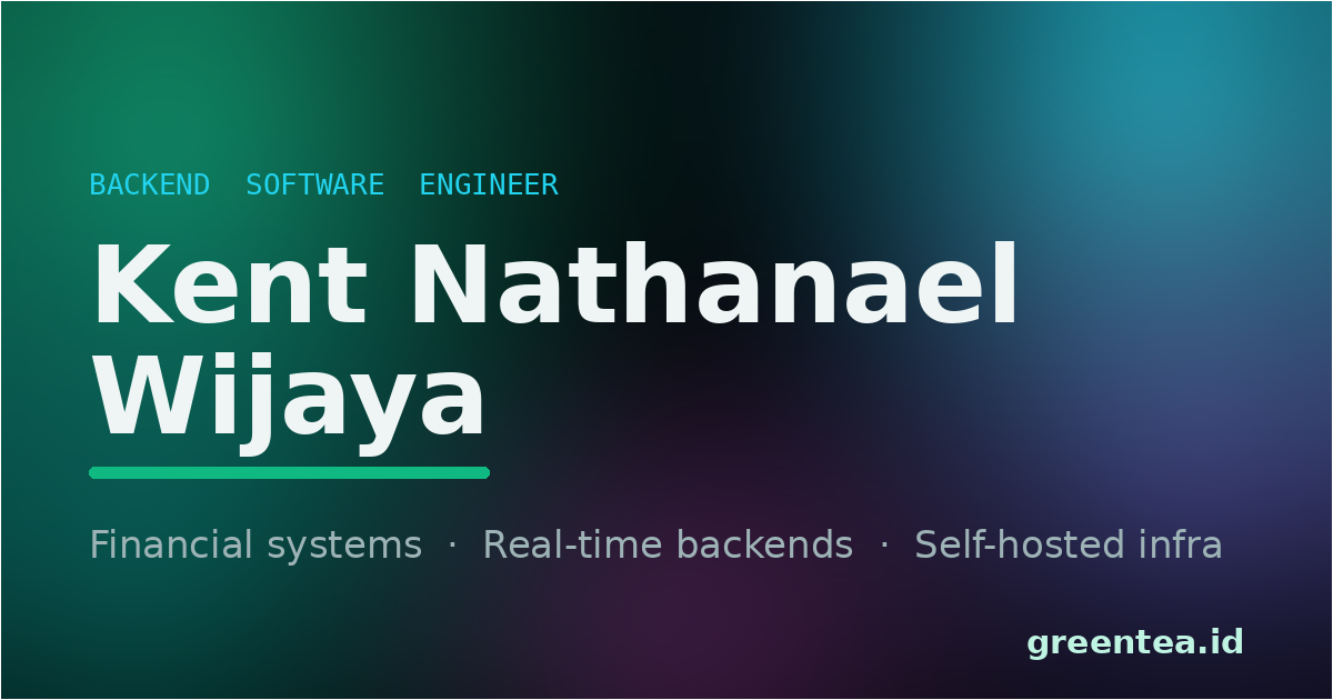 Kent Nathanael Wijaya — Backend Software Engineer | Go, Java Spring ...